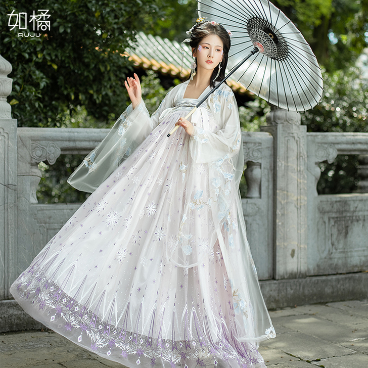 汉服女中国风原创超仙齐胸襦裙飘逸古风古装仙...
