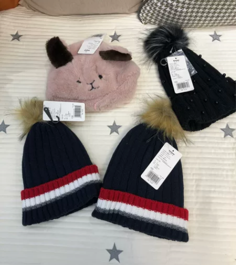 巴拉巴拉女童针织帽,毛绒帽,处理30,灰色...