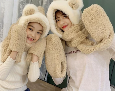 付邮送帽子女秋冬季保暖防寒护耳毛绒帽甜美可...