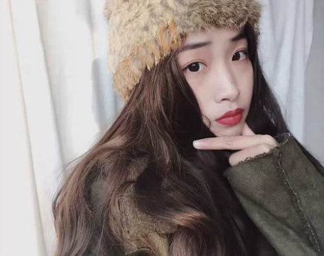 真兔毛帽子!日系琥珀色毛绒帽女冬时尚百搭保...