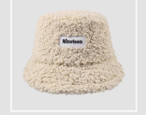 真材实料!羊羔毛渔夫帽女秋冬羊羔绒帽子可爱...