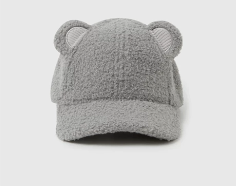 迷你巴拉巴拉儿童帽子男女童可爱小熊帽毛绒帽...