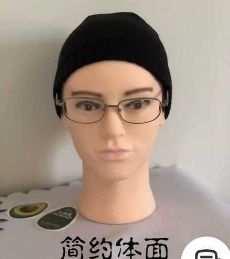 加绒瓜皮帽男士针织帽毛线帽黑色保暖舒适秋冬...