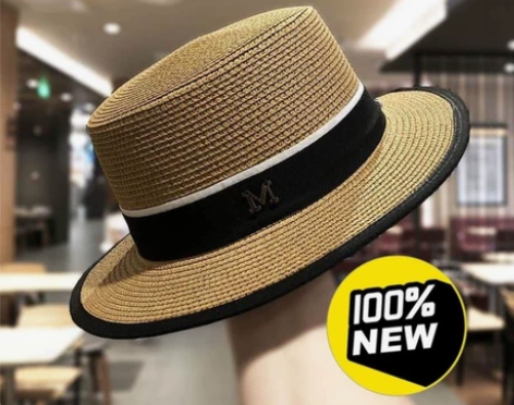 19.9元包邮，全新网红平顶m标草帽（礼帽...