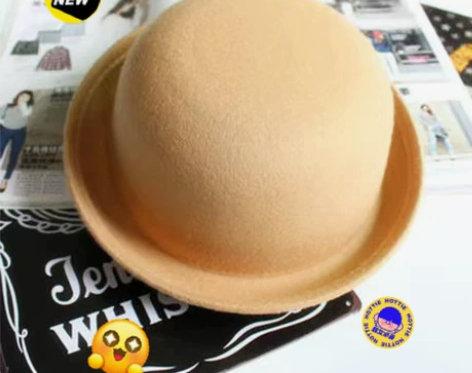 全新 春秋新款帽子女士亲子韩国卷边圆顶小礼...