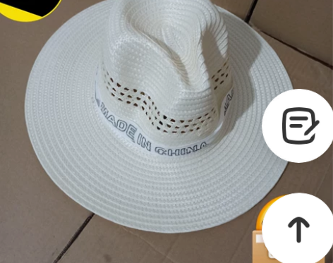 夏款男士白色凉快遮阳防晒草帽夏凉礼帽有网眼...