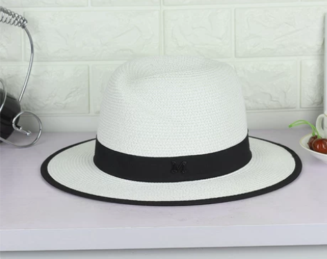 沙滩帽子女夏天外出防晒遮阳草帽m标英伦礼帽...
