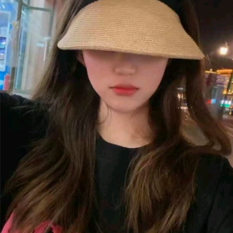 遮阳帽防晒骑车发箍空顶帽出游沙滩草帽遮紫外...