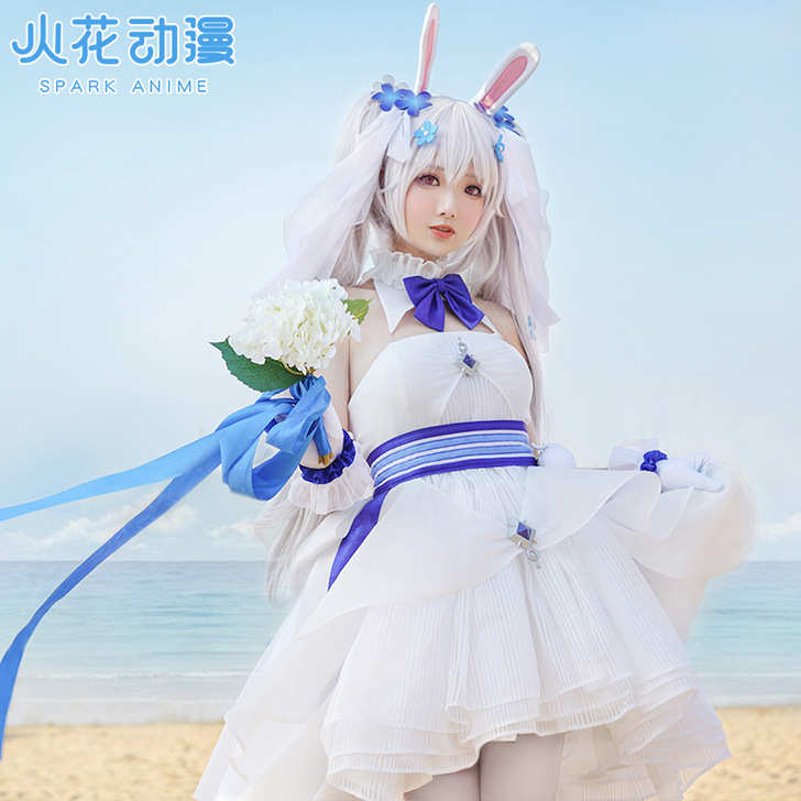 火花动漫碧蓝航线cos服拉菲婚纱 白兔与誓...