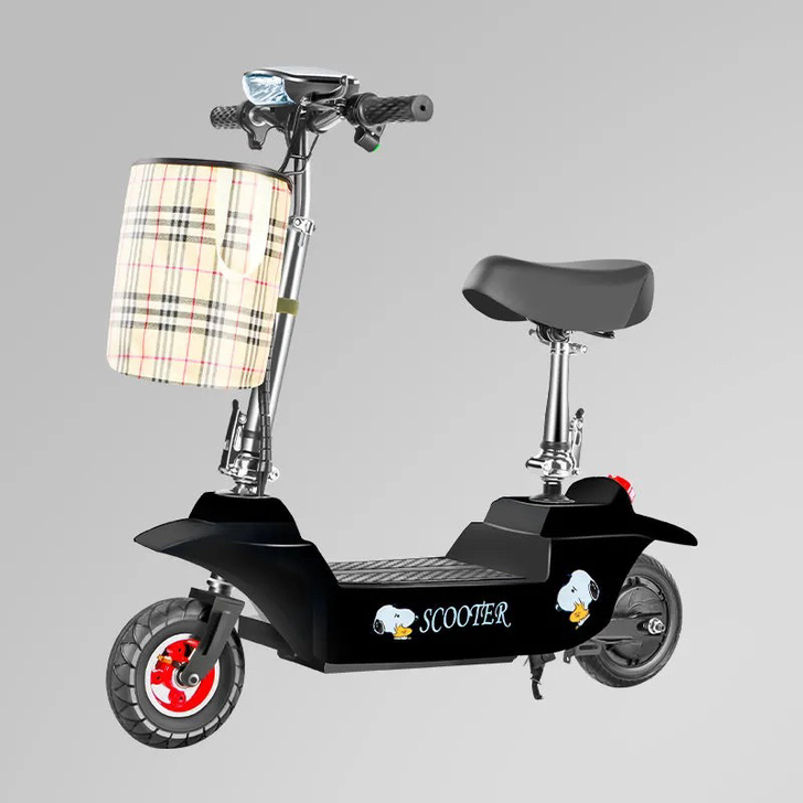 思帝诺小海豚电动车锂电池迷你超轻折叠车女士...