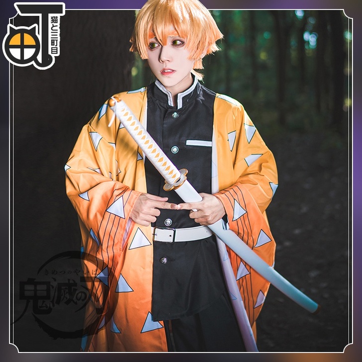 现货【三町目】鬼灭之刃cos服我妻善逸