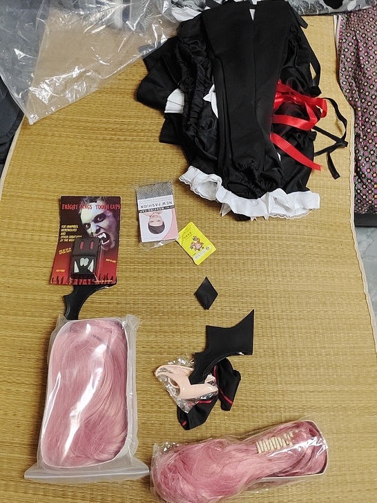 克鲁鲁C服 有衣服有袖子有假毛有头饰有颈饰