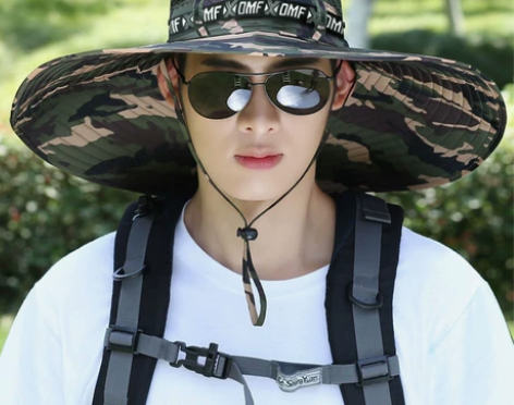 全新包邮帽子男夏季大帽檐钓鱼帽防紫外线渔夫...