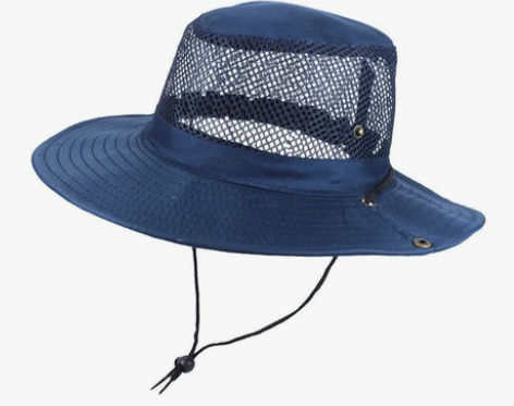 夏天凉帽透气网眼渔夫帽男士大头围可折叠遮阳...