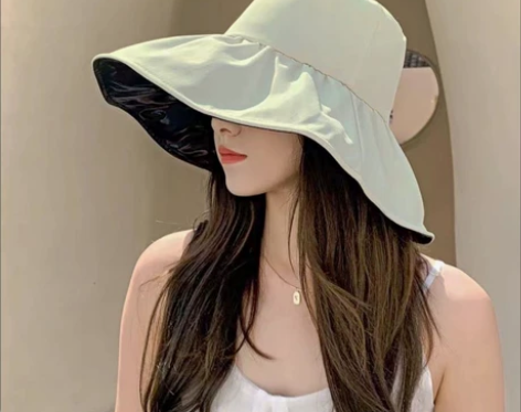 全新包邮日本UV防晒帽大檐渔夫帽防晒遮阳防...