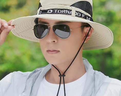 帽子男夏天透气渔夫帽男士大码速干遮阳帽户外...