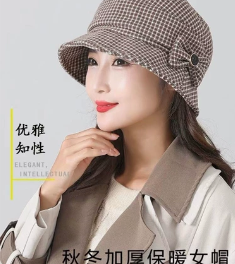 秋冬渔夫帽,秋季2022新款帽子女洋气减龄...