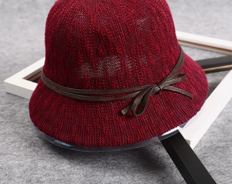 韩国可折叠棉麻盆帽女韩版渔夫帽防晒遮阳百搭...