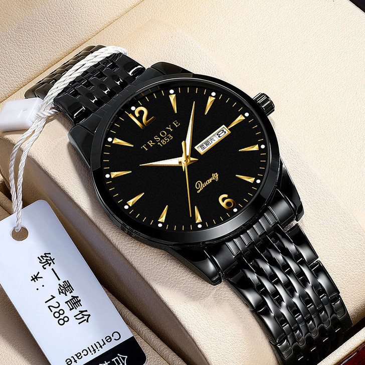 瑞士双日历新概念手表男士机械表全自动霸气防...