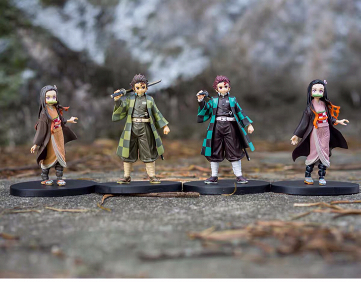 鬼灭之刃手办 祢豆子我妻善逸炭治郎嘴平伊之...