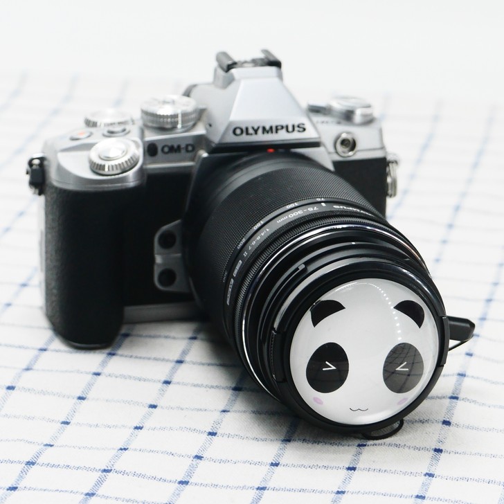 卡通镜头盖佳能200D二代单反镜头盖熊猫款
