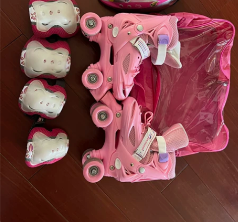 双排旱冰鞋 穿过2次 S码如图 适合平时3...