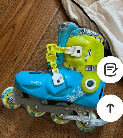 Oxelo旱冰鞋34码，孩子穿不下了，还比...