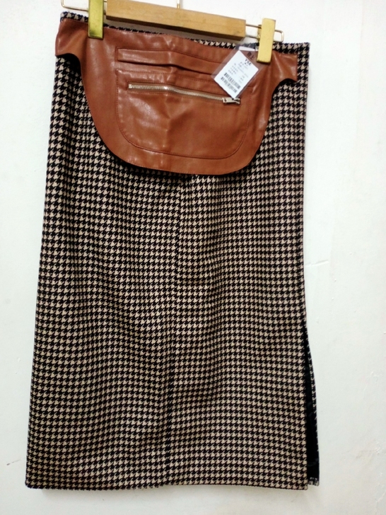 L   欧美女装半身裙秋冬新款高腰修身气质...