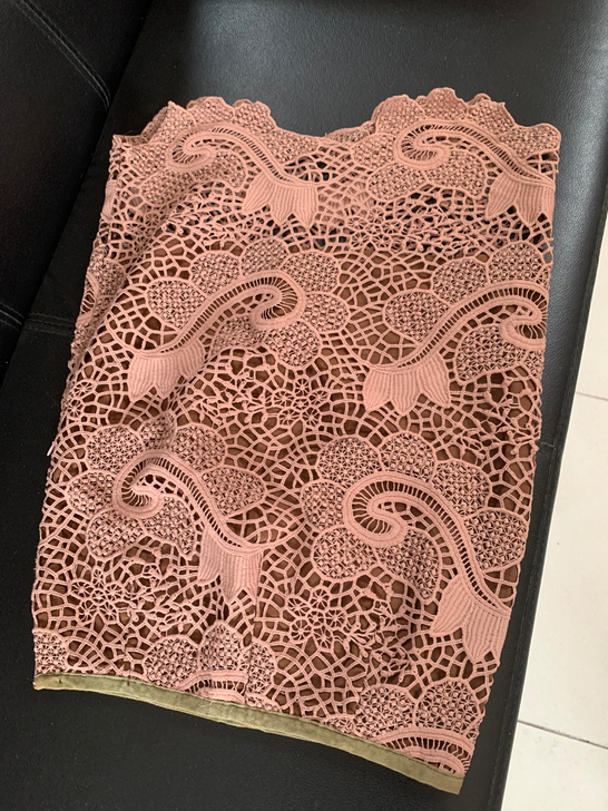 拉链印花裸粉色一步裙半身裙高级色搭