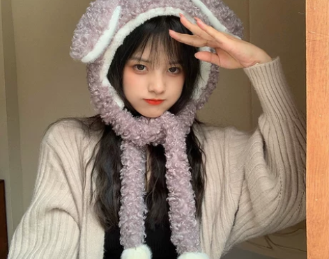 【年终盛典】冬季网红雷锋帽日系可爱小熊耳朵...