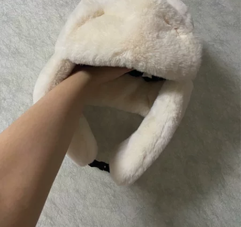 寒冬毛绒绒雷锋帽护耳朵，实拍图无滤镜 感兴...