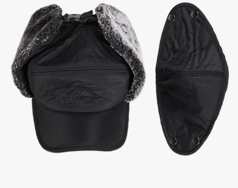 冬季中老年男士口罩雷锋帽户外加绒，全新，偏...