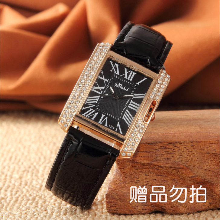 正品Davena蒂玮娜时尚旋转扑克真皮水钻...