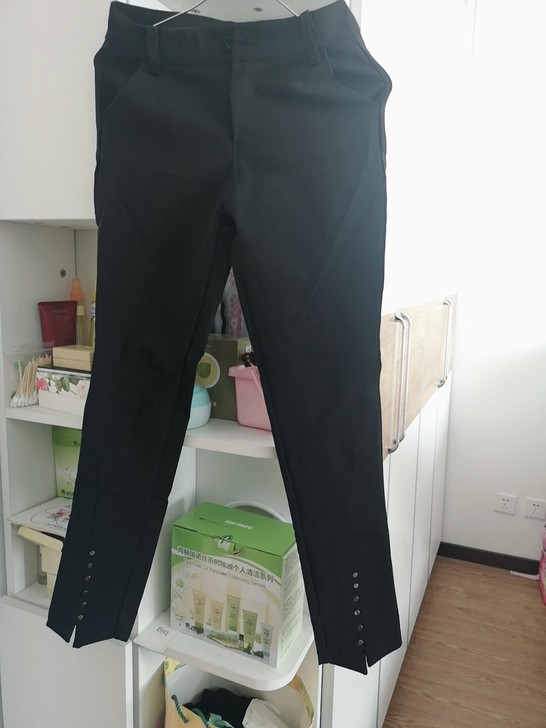 全新没吊牌，紧身运动休闲春秋长裤 微弹，铅...