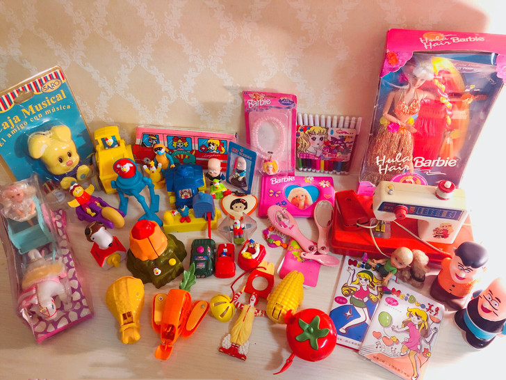 古董昭和花仙子缝纫机老夫子芭比老玩具整理一...