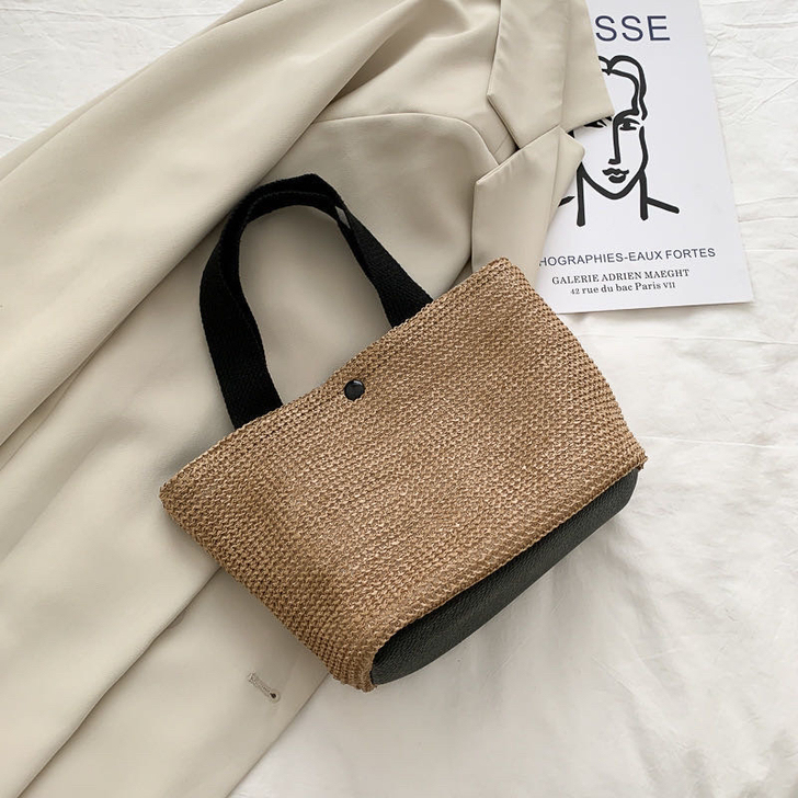 网红款ins风草编包