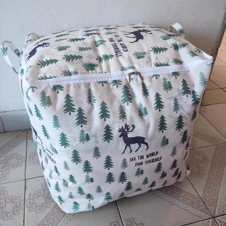 100L束口抽绳收纳袋子大容量搬家用装棉被...