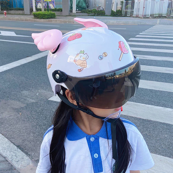 男女孩儿童头盔DIY电动车防晒防摔亲子平衡...