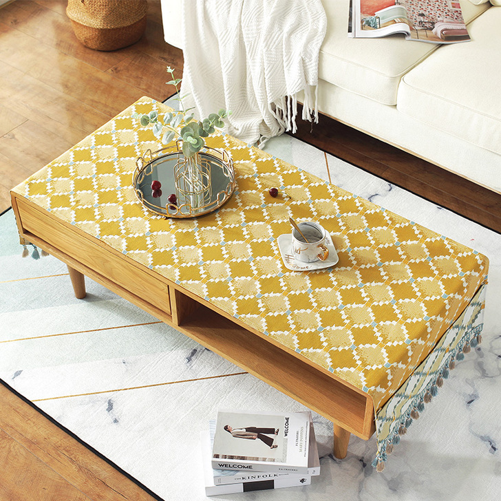 欧式茶几桌布简欧客厅网红地中海餐桌布艺现代...