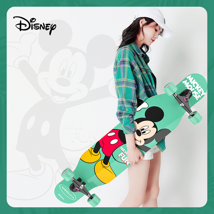 迪士尼长板专业滑板初学者女生男成人儿童青少...