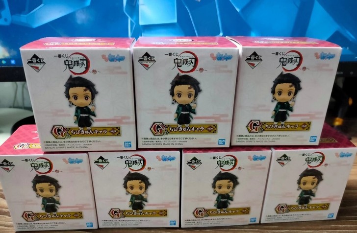 鬼灭之刃小手办 q版小扭蛋 万代正品 鬼...