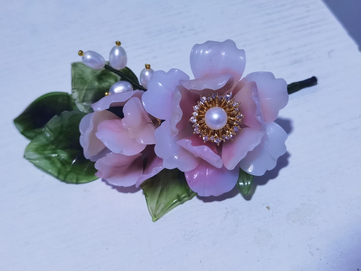 料器蔷薇 整体均为老料