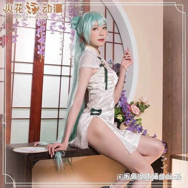 初音韶华cos 火花家s码 +御宅假发 有...