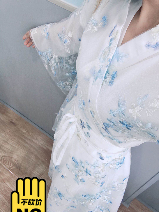 古装白色汉服女夏季薄款超仙气原创正品中国风...