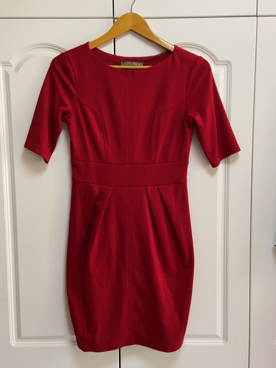 品牌本命年喜庆红连衣裙