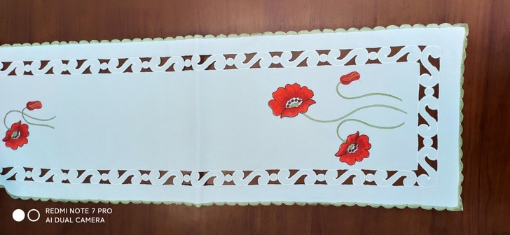 外贸出口绣花长方桌旗茶几电视柜装饰布