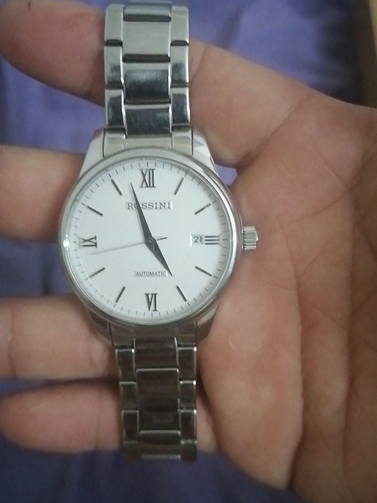 罗西尼男款机械表 型号5507 背后不是透...