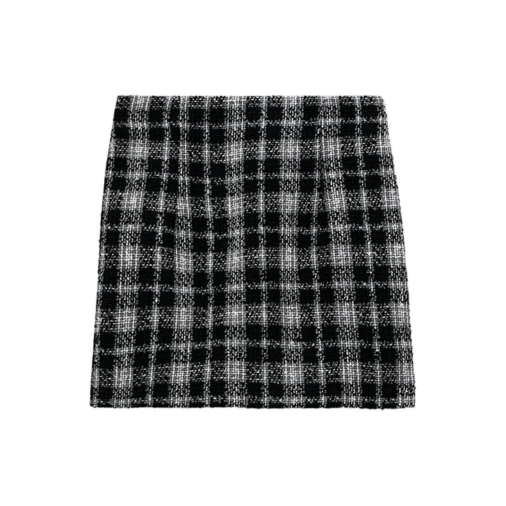 ZA家女装 纹理迷你裙一步裙女士半身裙04...