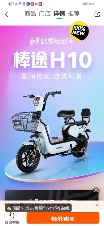 哈啰棒途h10,全新国标车,可上牌,续航可...