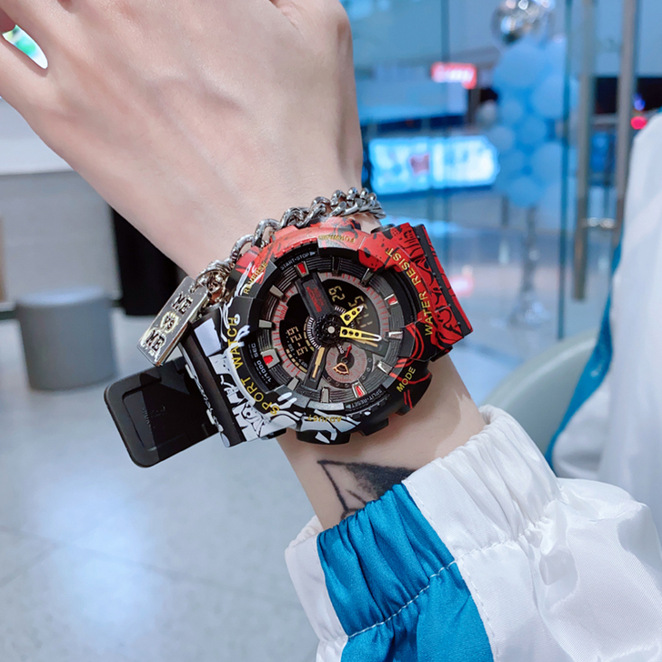 【狂欢价】ins风潮流海贼王电子手表女初中...